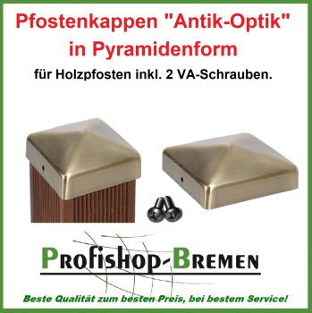 Pfostenkappe "Antik Optik" Pyramide für Pfosten 7x7 cm